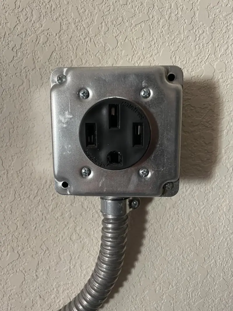 NEMA 14-50 outlet installed for Electrical Panel Upgrade in Bergen